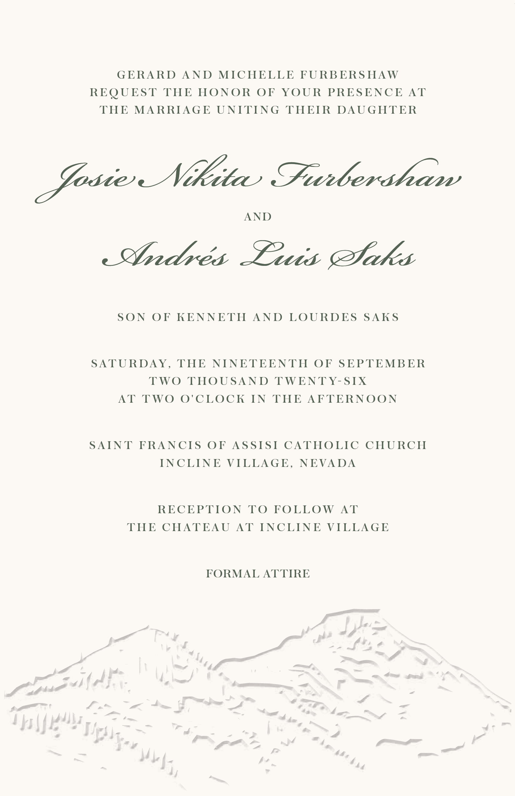 Wedding invitation